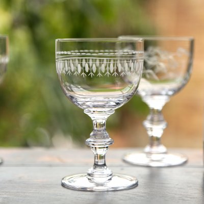 Set of 6 goblet wine glasses