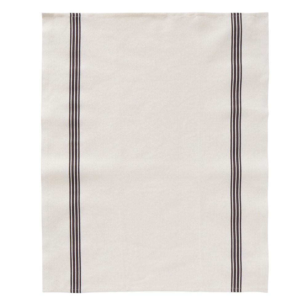 Tea towel, marron stripe