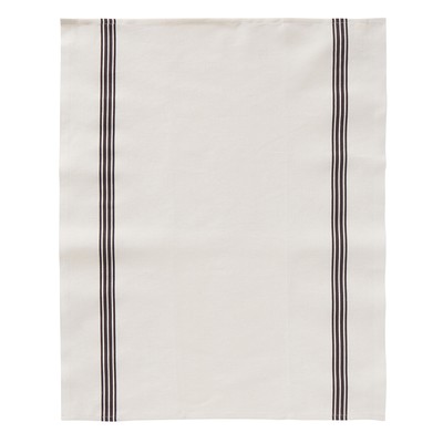 Tea towel, marron stripe