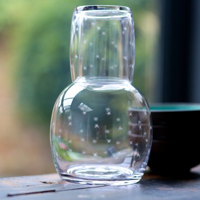 Night bottle with glass 