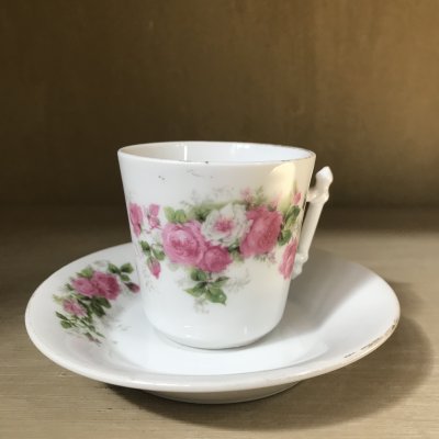 Vintage coffee set with little flowers