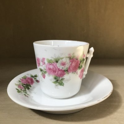 Vintage coffee set with little flowers