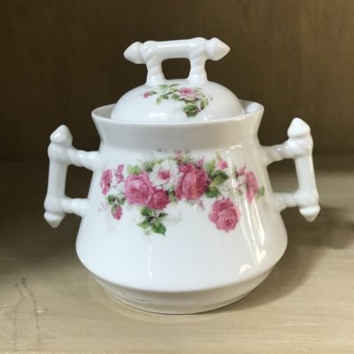 Vintage coffee set with little flowers