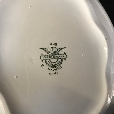 Vintage  tureen with gold handles