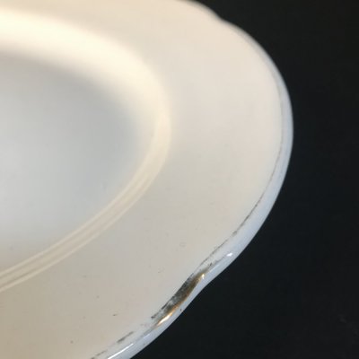 Vintage oval tray with gold edge
