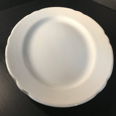 Vintage oval tray with gold edge