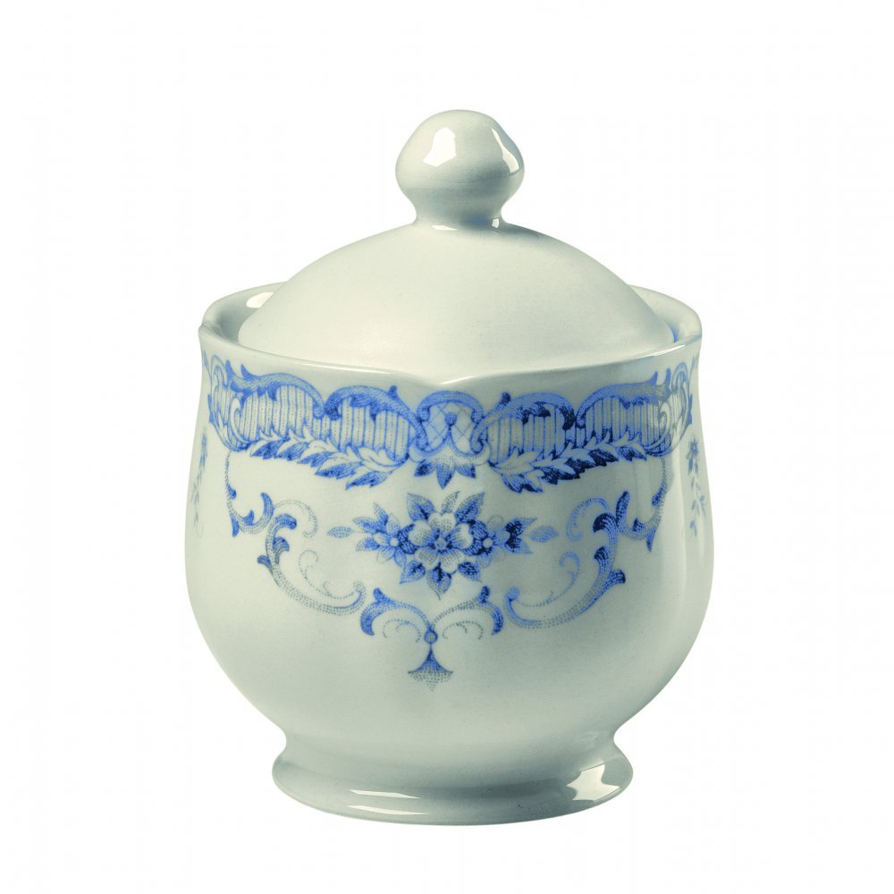 Sugar bowl blue roses