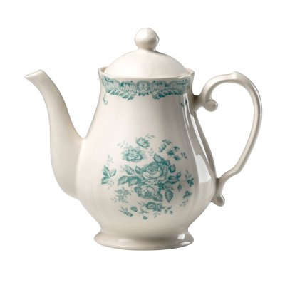 Teapot turquoise roses