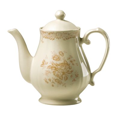 Teapot ocher roses