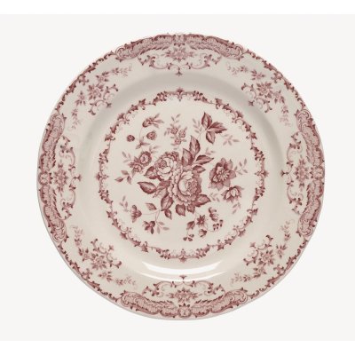 Round platter roses terracotta color