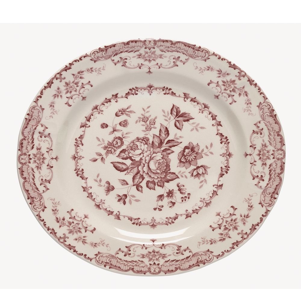 Oval platter roses terracotta color