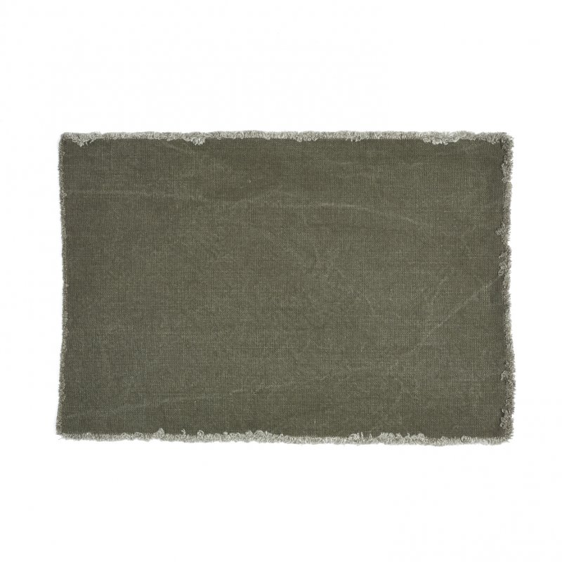 Place mat linen grey